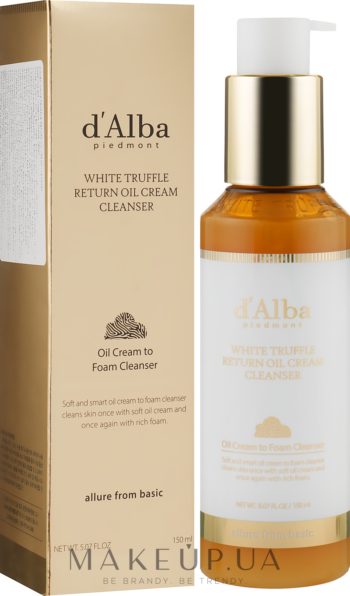Очищувальний крем-олія для обличчя - D'Alba White Truffle Return Oil Cream Cleanser — фото 150ml