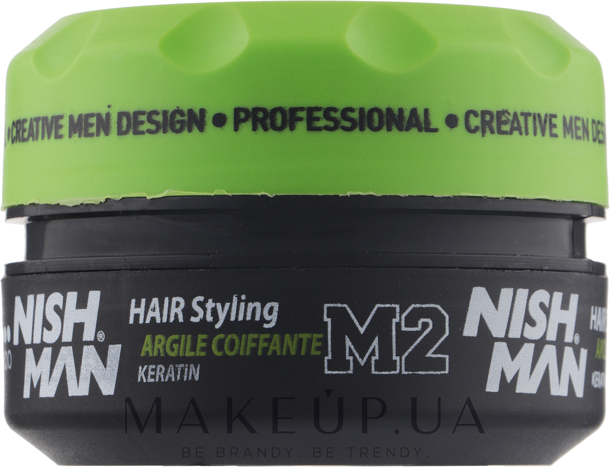 Матовая глина для укладки волос - Nishman Matte Hair Styling Clay Wax Keratin M2 — фото 100ml