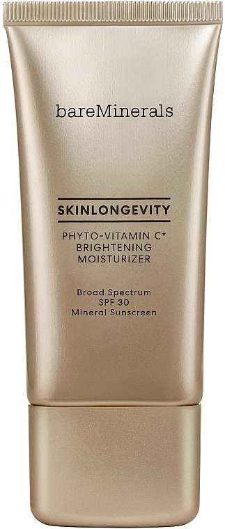 Освітлювальний зволожувальний крем для обличчя - Bare Minerals Skinlongevity Phyto-Vitamin C Brightening Moisturizer Mineral SPF 30 — фото N1