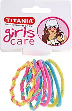 Резинки для волос, 9 шт, разноцветные, 4 см - Titania Girls Care — фото N1