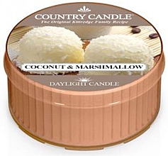 Парфумерія, косметика Чайна свічка "Кокосовий зефір" - Country Candle Coconut Marshmallow Daylight
