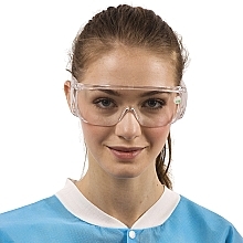 Защитные очки, пластиковые, тип мото, прозрачные линзы и дужки - Dochem — фото N2