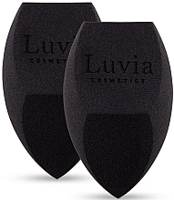 Парфумерія, косметика Набір спонжів для макіяжу Black, 2 шт. - Luvia Cosmetics Diamond Make-up Sponge Set