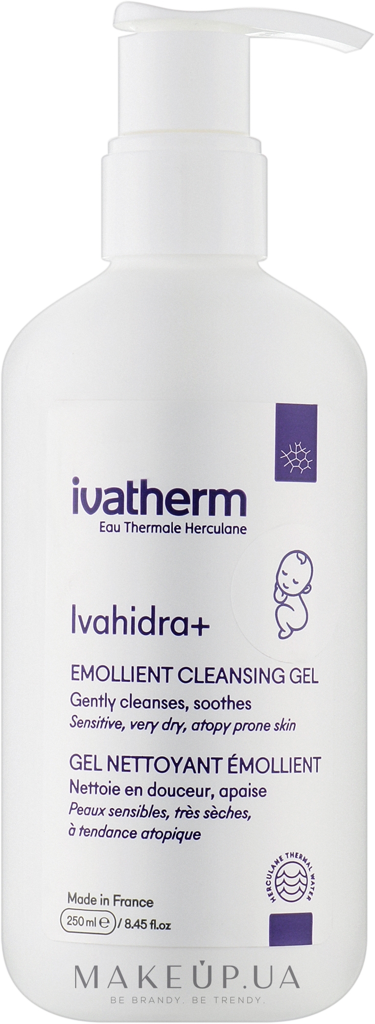 Очищающий гель для чувствительной, сухой и атопической кожи «IVAHIDRA+» - Ivatherm Ivahidra+ Hydrating Cleansing Gel — фото 250ml