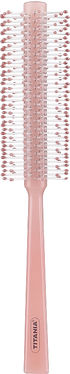 Щітка масажна кругла, світло-рожева - Titania — фото N1