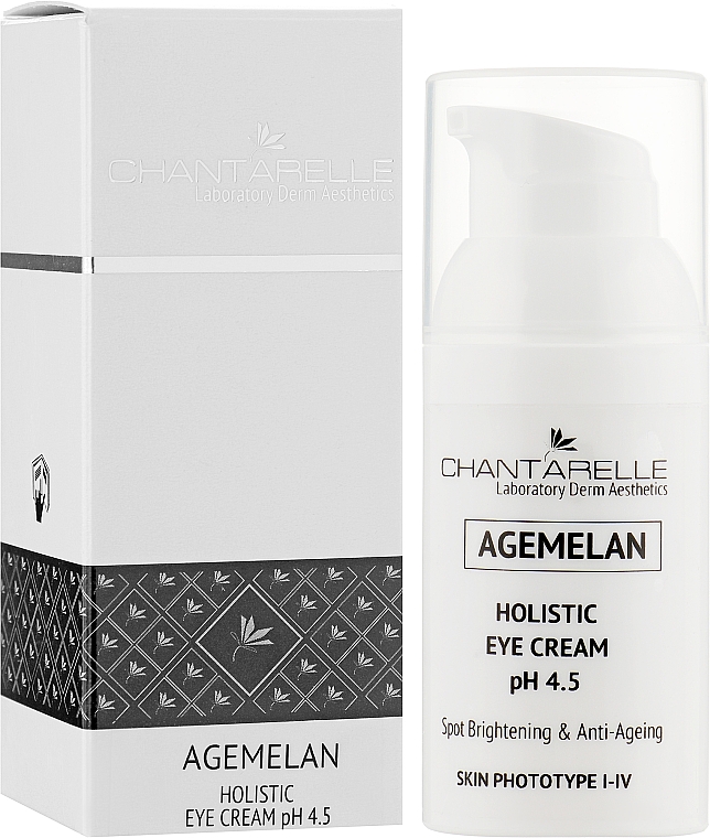 Осветляющий омолаживающий крем рН 4,5 для кожи вокруг глаз - Chantarelle Agemelan Holistic Eye Cream pH 4.5 — фото N2
