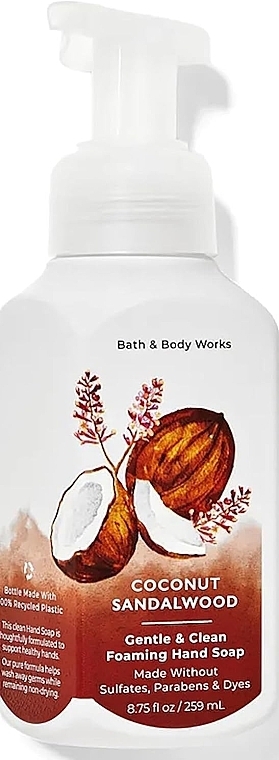 Мило для рук - Bath & Body Works Coconut Sandalwood Gentle Clean Foaming Hand Soap — фото N1