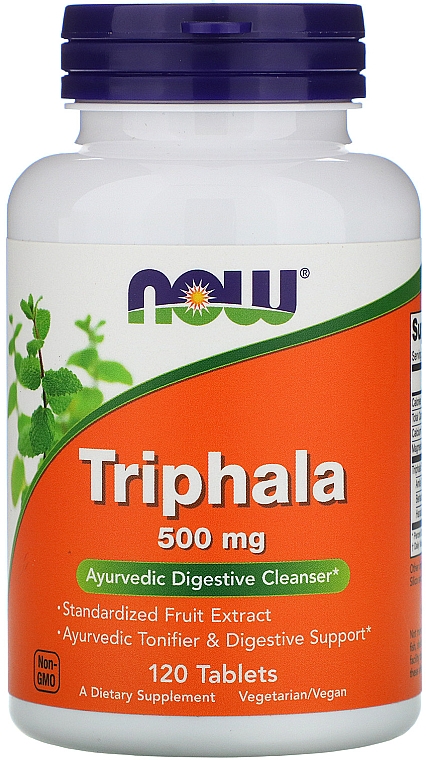 Натуральна добавка "Трифала" - Now Foods Triphala 500mg Tablets — фото N1