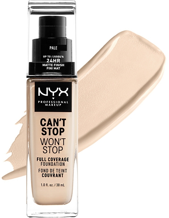 NYX Professional Makeup Can't Stop Won't Stop Full Coverage Foundation * - NYX Professional Makeup Can't Stop Won't Stop Full Coverage Foundation — фото N3