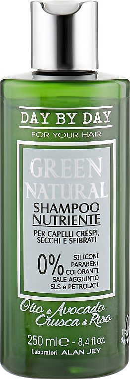 Шампунь живильний для в'юнкого, сухого й пошкодженого волосся - Alan Jey Green Natural Shampoo — фото N1