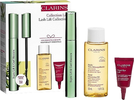 Набір - Clarins Lash Lift Collection (mascara/8ml + oil/50ml + eye/balm/3ml) — фото N1