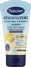Духи, Парфюмерия, косметика Солнцезащитный крем для лица для младенцев SPF50 - Bubchen Sensitive Gesichtscreme