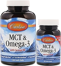 Парфумерія, косметика Набір - Carlson Labs MCT & Omega-3 (gel/120szt + gel/30szt)