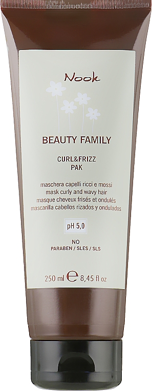 Маска для кудрявых, завитых и вьющихся волос - Nook Beauty Family Curl And Friz Mask PH 5.0