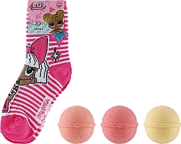 Набор - Bi-es LOL Suprise! (bath bombs/3x50g + socks) — фото N2