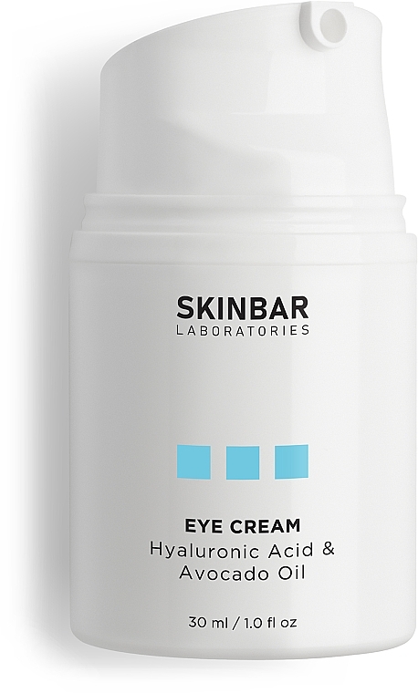 ПОДАРНОК! Крем для контуру очей зволожувальний з гіалуронової кислотою і олією авокадо - SKINBAR Hyaluronic Acid & Avocado Oil Eye Cream — фото N1