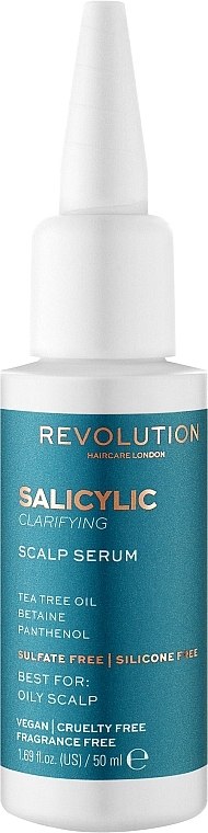Сироватка з саліциловою кислотою для жирної шкіри голови - Makeup Revolution Salicylic Acid Clarifying Scalp Serum — фото N1