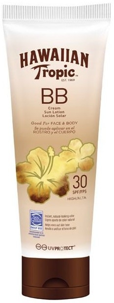 Сонцезахисний лосьйон для тіла та обличчя - Hawaiian Tropic BB Cream Sun Lotion Face And Body Spf30 — фото N1