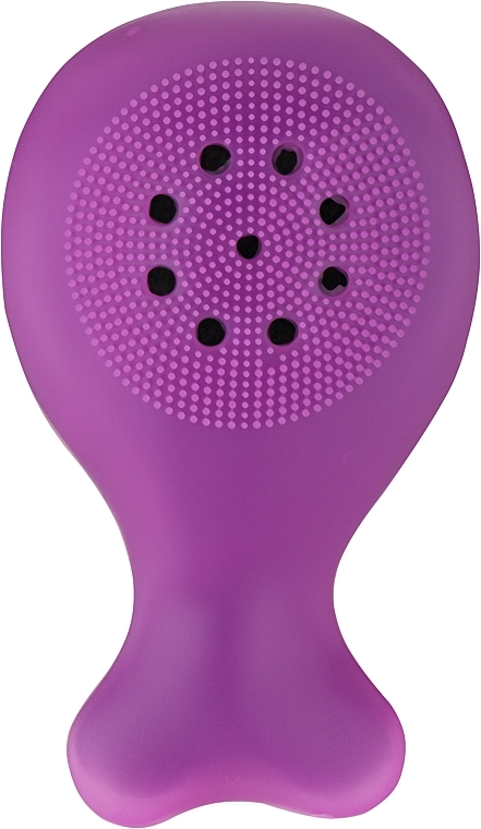 Силіконова щіточка для вмивання і очищення обличчя "Рибка", фіолетова - Puffic Fashion PF-230 — фото N2