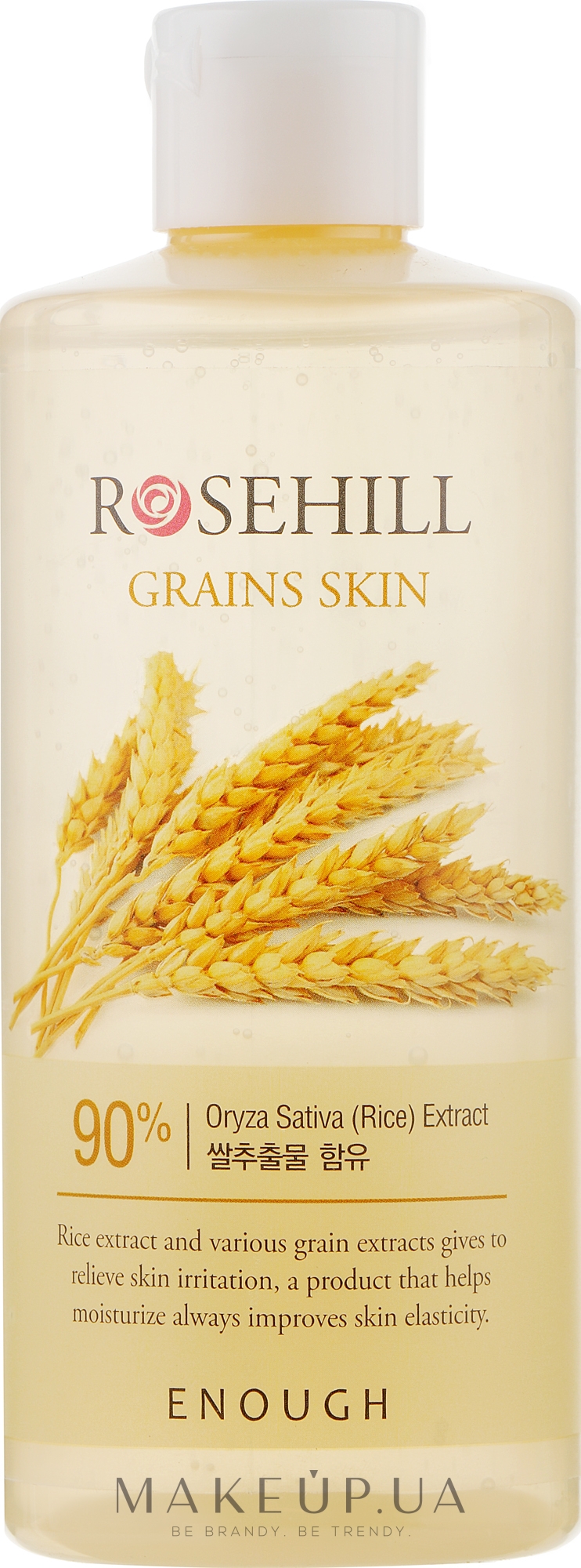 Омолаживающий тонер для лица с рисом и центеллой азиатской - Enough Rosehill Grains Skin 90%  — фото 300ml