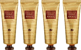Набор кремов для рук - Teresia Premium Gold Snail Nutrition Hand Cream Set (4 x h/cr/80ml) — фото N2