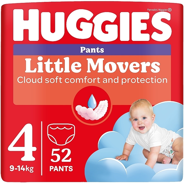 Трусики-подгузники Pants 4 для мальчиков, 9-14 кг, 52 шт - Huggies — фото N1