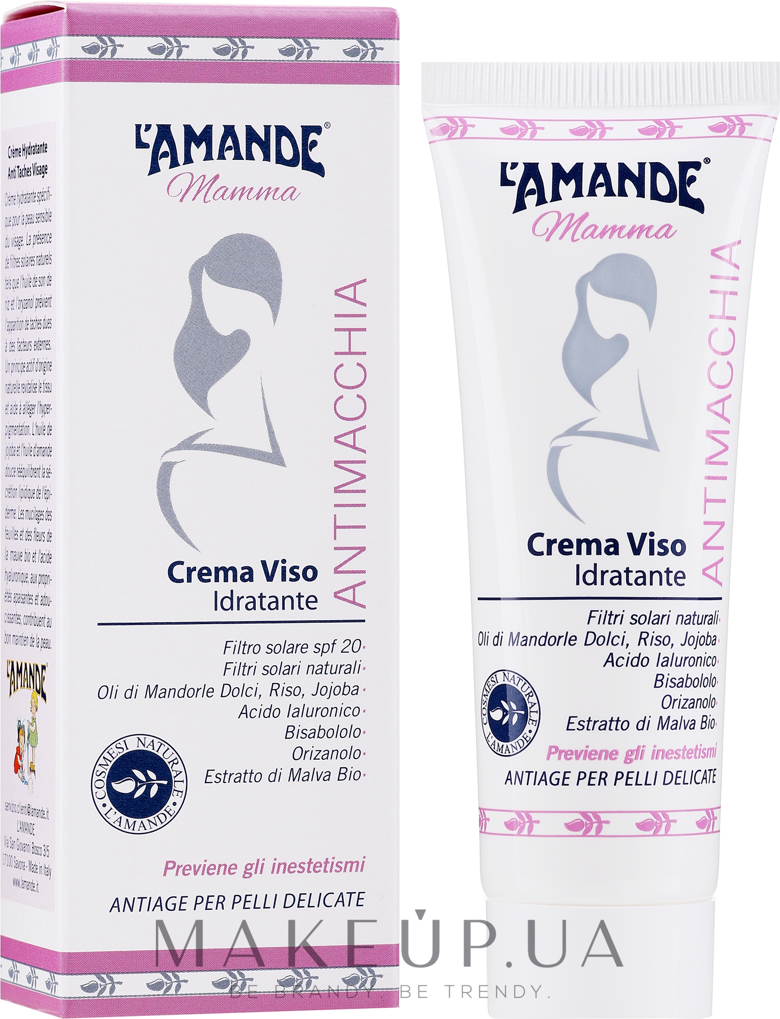 Зволожувальний крем для обличчя - L'amande Mamma Moisturizing Face Cream Anti Spots — фото 50ml