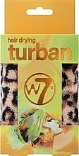 Духи, Парфюмерия, косметика Тюрбан для сушки волос, леопард - W7 Turban Hair Drying Leopard