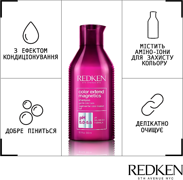 Шампунь для окрашенных волос - Redken Magnetics Color Extend Shampoo — фото N2