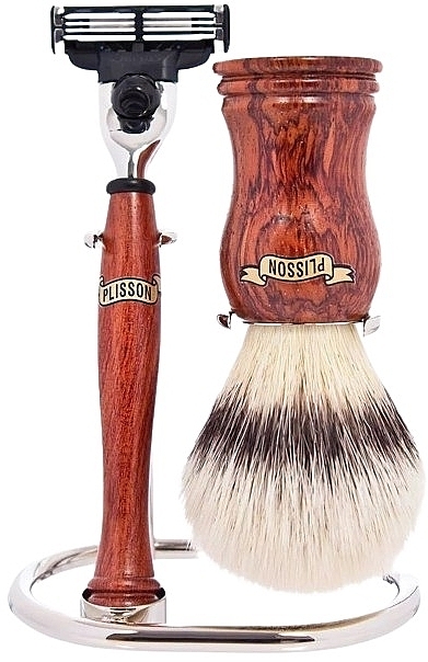 Набор для бритья - Plisson Bubinga Wooden Shaving Set — фото N1