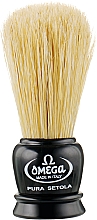 Помазок для гоління, чорний - Omega Pure Bristle Shaving Brush — фото N1