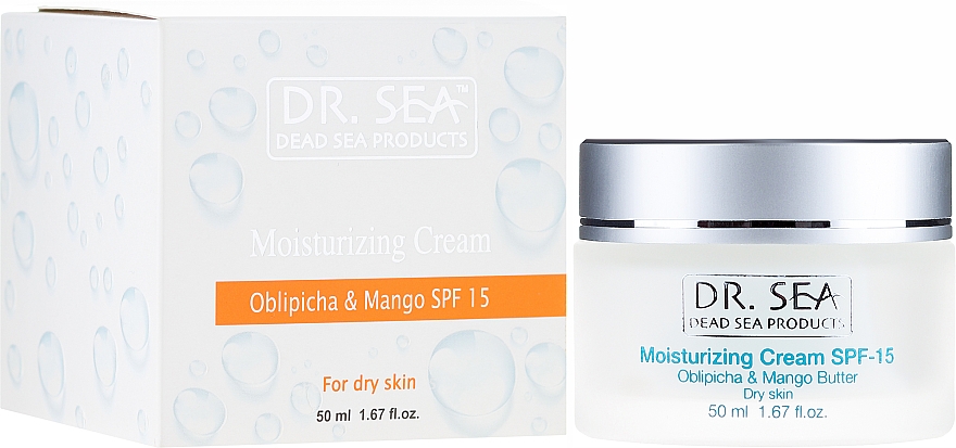 Увлажняющий крем с маслами облепихи и манго SPF 15 - Dr. Sea Moisturizing Cream SPF 15