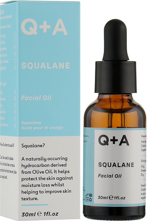 Олія для обличчя "Сквалан" - Q+A Squalane Facial Oil — фото N2