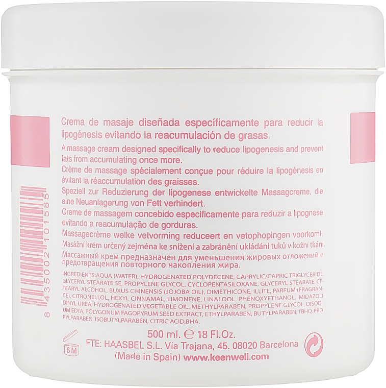 Масажний антиадипоцитний ліфтинг-крем - Keenwell Sculture Anti-Adipocyte Cream — фото N2