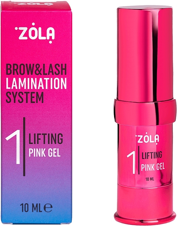 Состав для ламинирования "01 Lifting Pink Gel" - Zola Brow & Lash Lamination System — фото N1