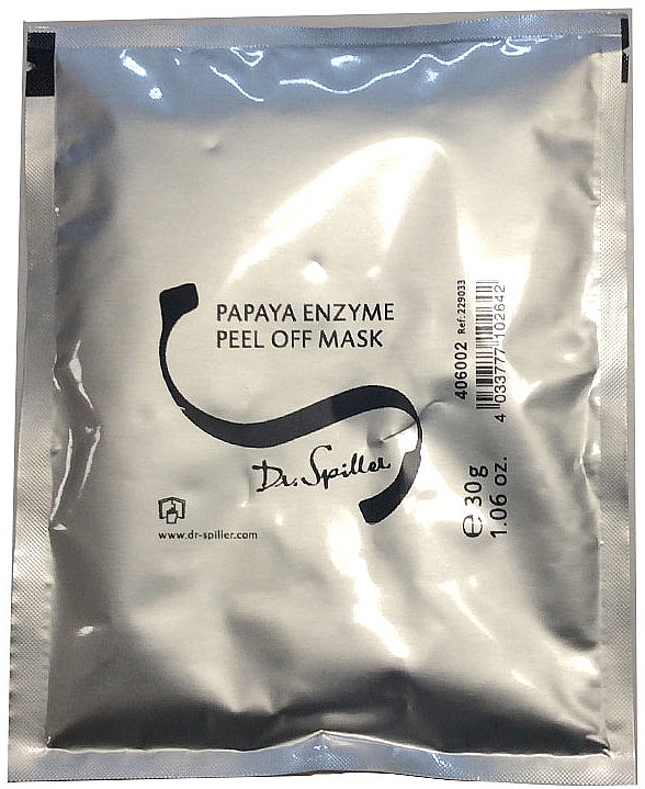 Зволожувальна альгінатна маска - Dr. Spiller Papaya Enzyme Peel Off Mask — фото N1