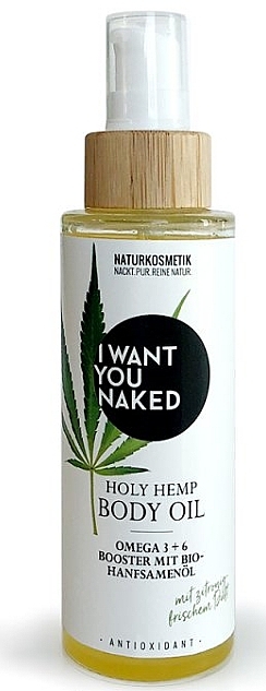 Масло для тела "Seed Oil" - I Want You Naked Hold Hemp Body Oil — фото N1