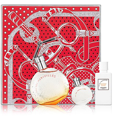 Hermes Eau Des Merveilles - Набор (edt/50ml + edt/7.5ml + b/lot/40ml) — фото N1