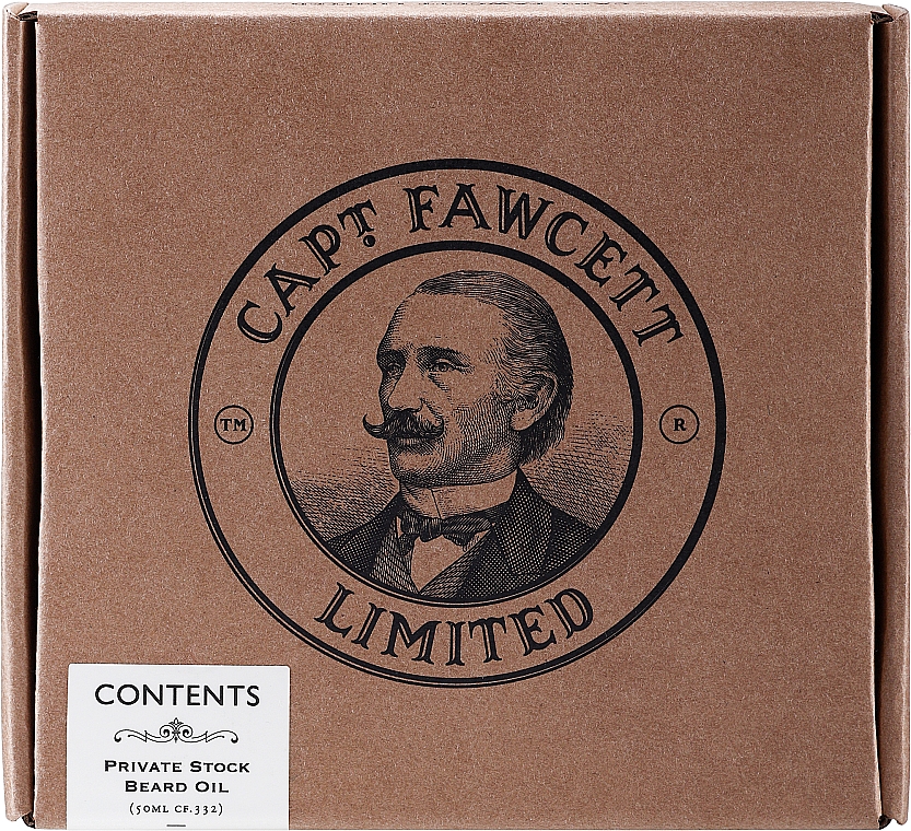 Набор - Captain Fawcett Beard Oil & Foldable Beard Comb Gift Set (beard/oil/50ml + comm/1pcs) — фото N1