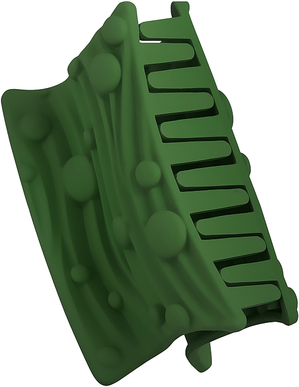 Крабик для волосся "Хвиля", d-835, зелений - Dini Matte Style
