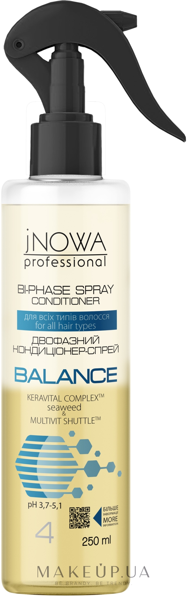 Двухфазный спрей-кондиционер для волос - JNOWA Professional 4 Balance Bi-Phase Spray Conditioner — фото 250ml