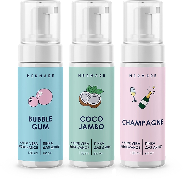 Набір - Mermade Bubbly Mood (sh/foam/3x150ml) — фото N1