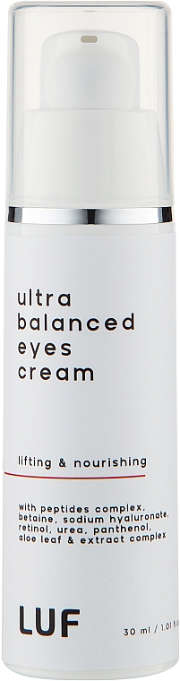 Крем под глаза с пептидами и гиалуроновой кислотой "Ультра баланс" - Luff Ultra Balanced Eyes Cream