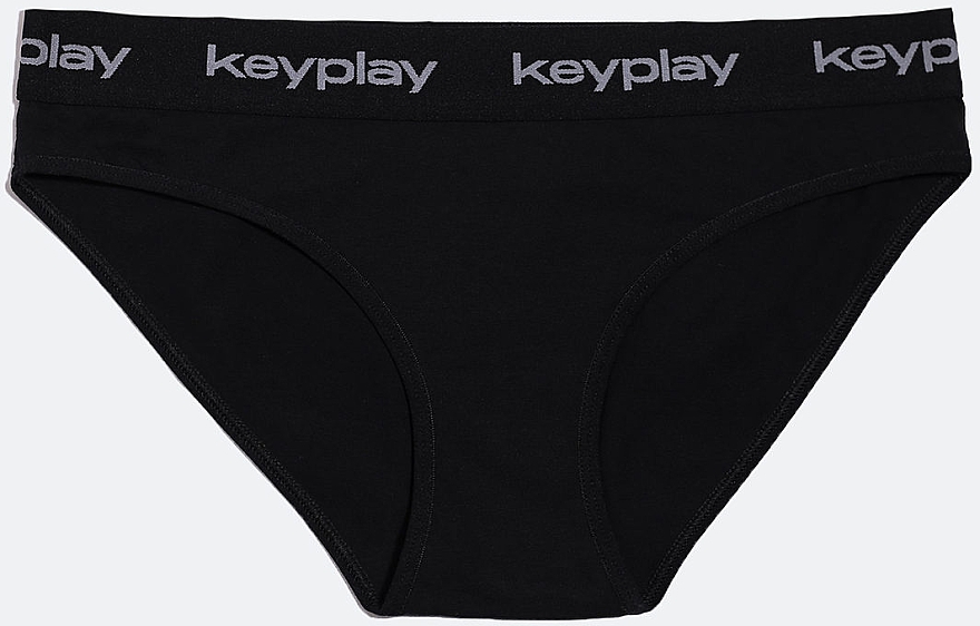 Комплект білизни для жінок "Base Black", топ + трусики-бікіні, чорний - Keyplay — фото N3