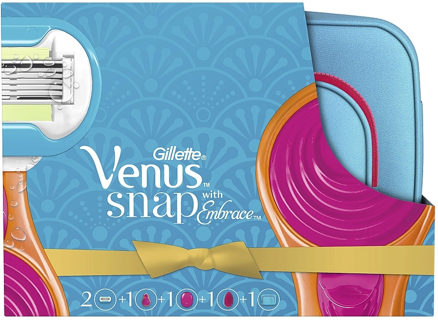 Набор - Gillette Venus Snap (razor/1psd + rem/cassette/2psd + comb/1psd + beautician/1psd)