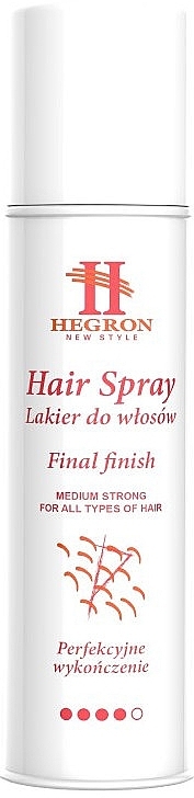 Лак для волосся - Hegron Hair Spray Final Finish Medium Strong For All Types Of Hair — фото N1