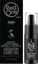 УЦЕНКА Кератиновое масло-кондиционер для бороды - Red One Conditioning Beard & Mustache Keratin Care Oil * — фото N2