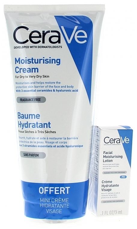 Зволожувальний крем для сухої і дуже сухої шкіри обличчя і тіла - CeraVe Moisturising Cream — фото N1
