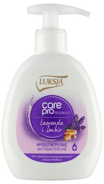 Антибактеріальне рідке мило "Лаванда й імбир" - Luksja Lavender And Ginger Liquid Soap — фото N1
