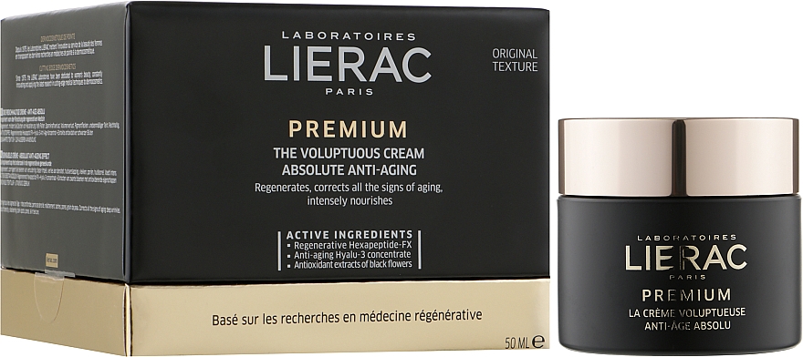 Крем для лица оригинальная текстура - Lierac Premium la Creme Voluptueuse Texture Originelle — фото N2
